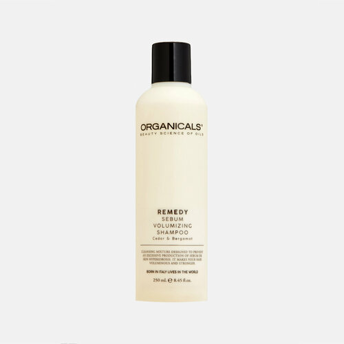 ORGANICALS Шампунь для лишенных объема и жирных волос SEBUM VOLUMIZING SHAMPOO Cedar  & Bergamo, 250мл