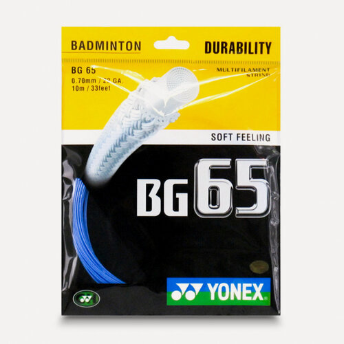 Изображение товара Струна для бадминтона Yonex BG-65, нейлон, 10м, толщина 0,7мм, синяя