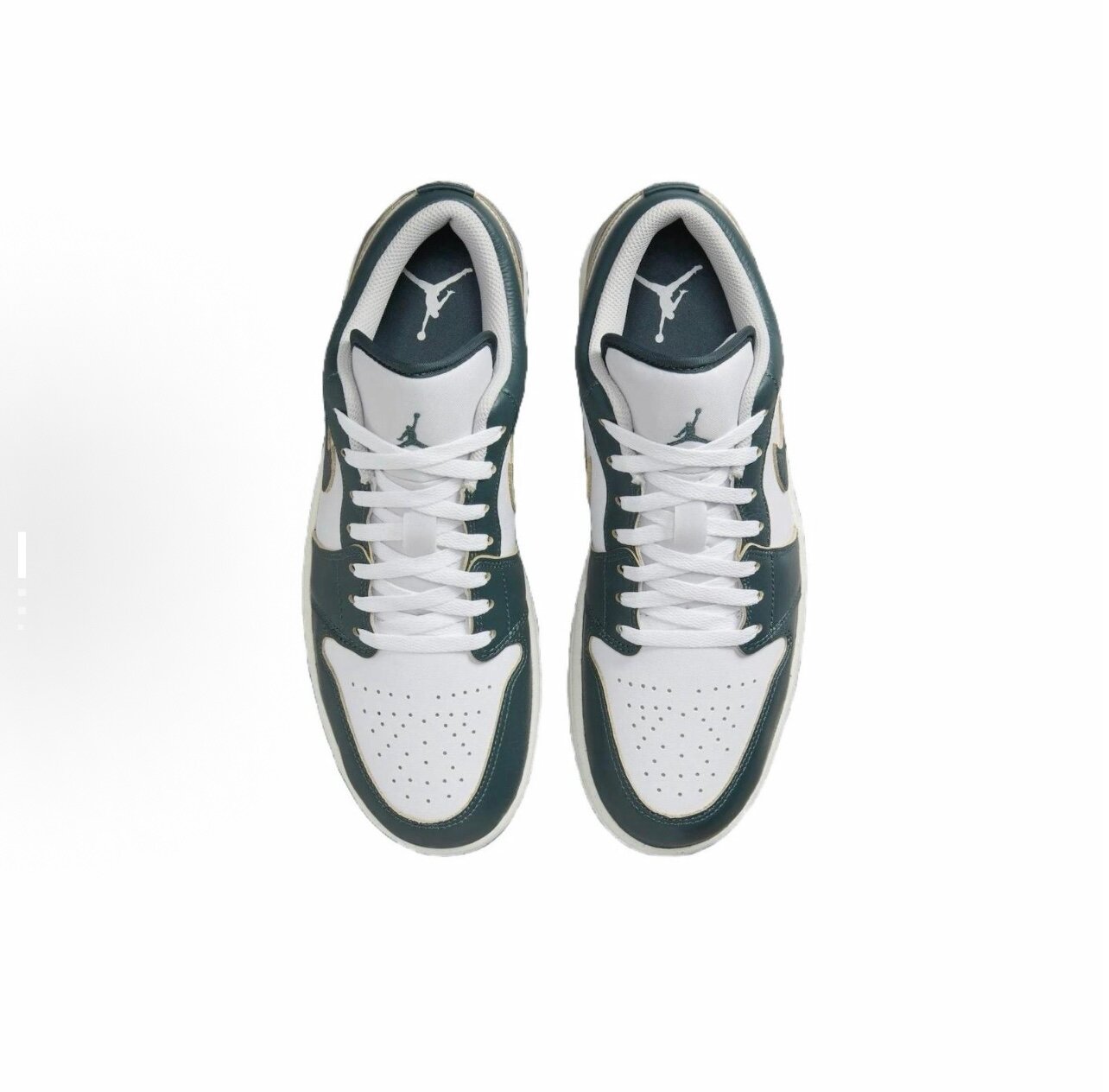 Кроссовки NIKE Air Jordan 1 Low, размер 29 СМ, зеленый/белый — фото 1