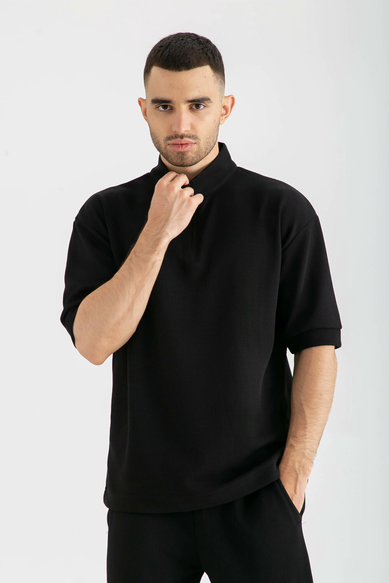 Поло спортивное TERRA PRO, размер L, black