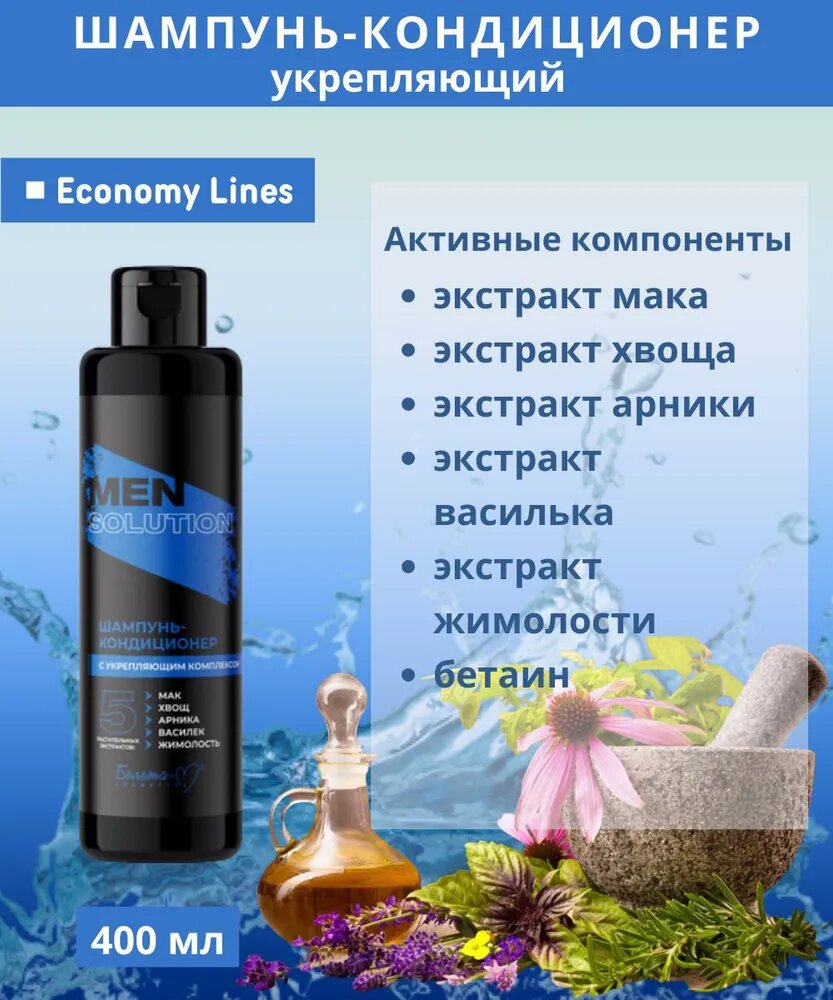 Набор MEN Solution (Гель для душа, Шампунь) 400 г, Белика-М — фото 1