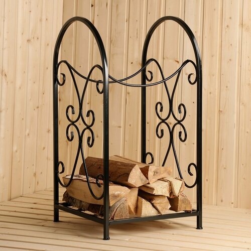 Изображение товара Дровница Сима-ленд "Вертикальная", сталь, 41x41x80 см, черная