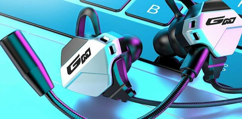 Проводные наушники G10, игровые, с внешним микрофоном, серый цвет — фото 1
