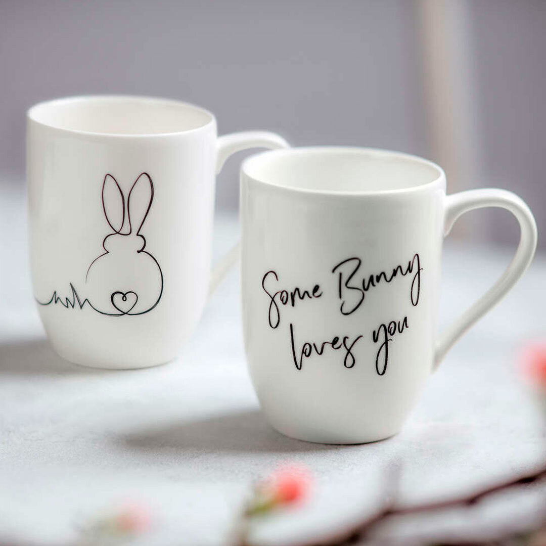 Набор Кружек для чая и кофе 2 шт 340 мл, Some Bunny loves you, Statement, Villeroy & Boch, Премиум-Фарфор