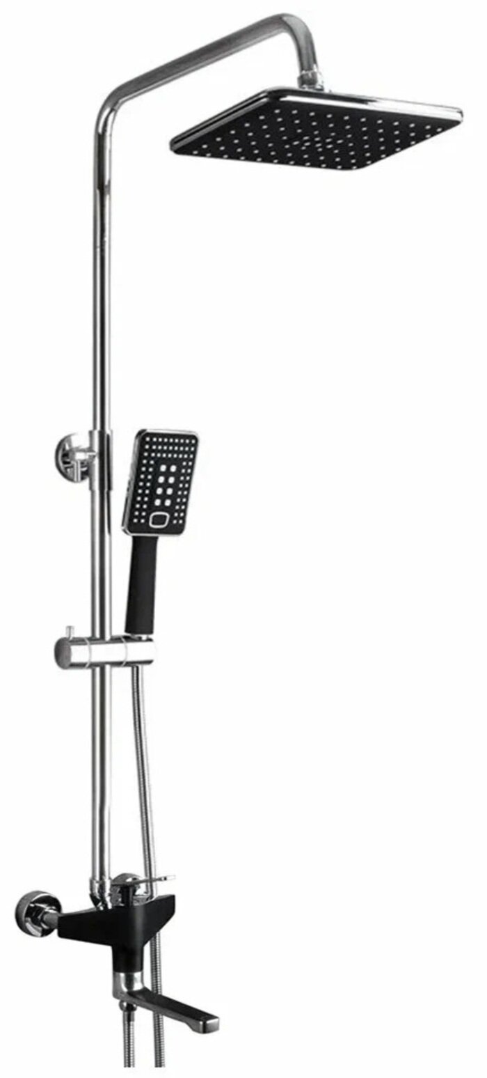 Душевая стойка Frap F2457, тропический дождь, 1500мм, черный/хром