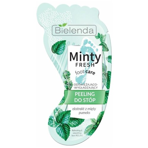 Bielenda Minty Fresh foot care Скраб освежающий разглаживающий для ног, с натуральной пемзой, саше 10 г