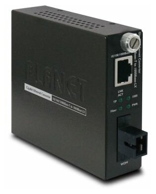 Медиаконвертер Planet GST-806A60 10/100 / 1000Base-T в 1000Base-LX (WDM) Smart Media Converter-TX: 1310 нм - 60 км