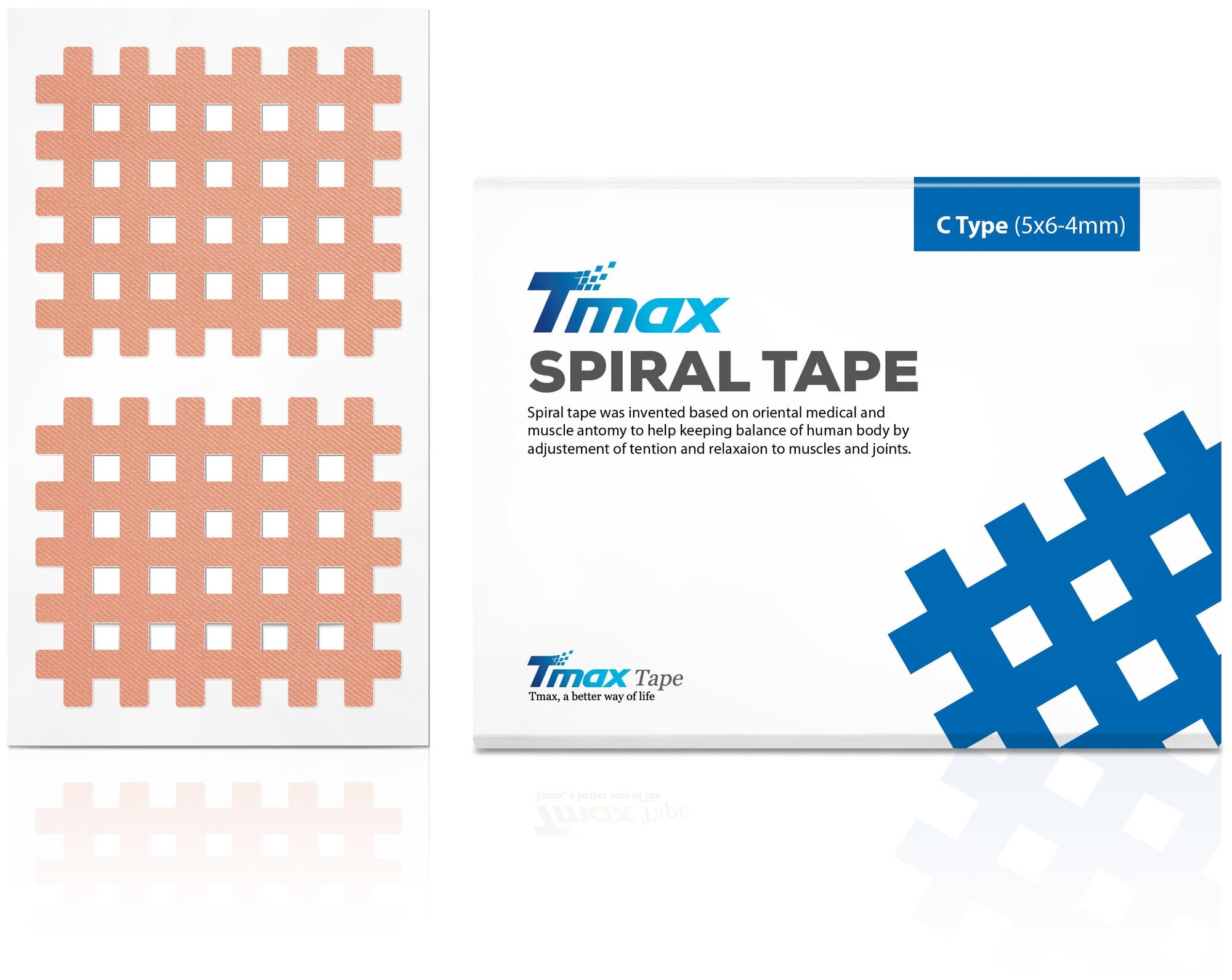 Кросс-тейп Tmax Spiral Tape Type C, бежевый