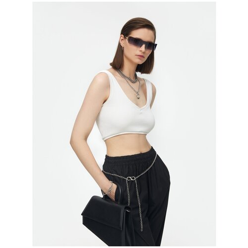 фото Кроп-топ humanist, хлопок, размер m/l, желтый