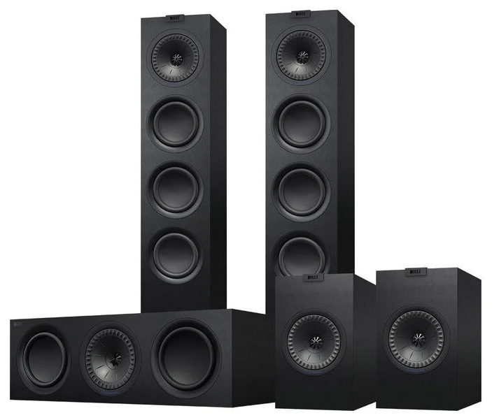 KEF Комплект Акустики 5.0 Kef Black (q550 + Q150 + Q250c)