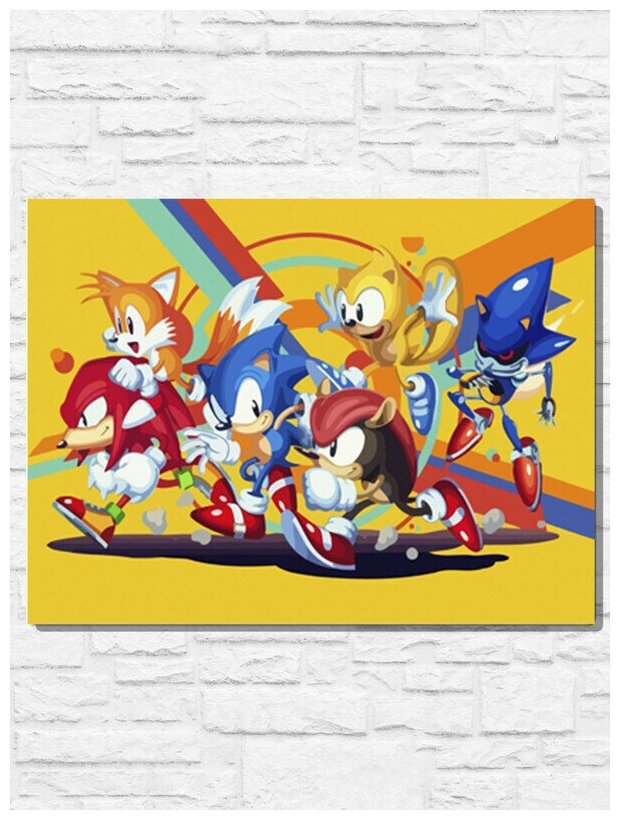 Картина по номерам на холсте игра Sonic Mania (PS Xbox PC Switch) - 9835 Г 30x40