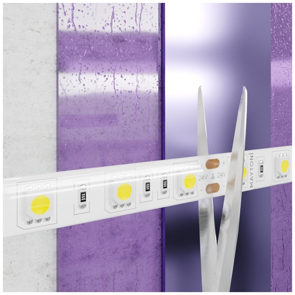 5м. Светодиодная лента холодного цвета 6000К, 14,4W, 24V, 60LED, IP65 Led strip Maytoni 10173 - фото №2