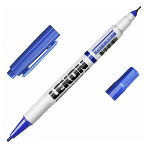 Маркер LEKON DUO перманентный двухсторонний цвет: синий (10/100/3000) 012261