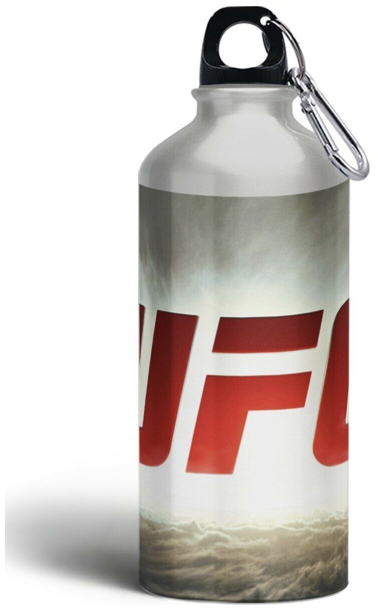 Бутылка спортивная, туристическая фляга, 500мл с карабином UFC спорт - 59