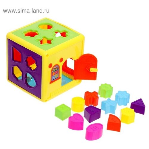 Развивающая игрушка сортер-каталка «Домик», цвета МИКС развивающая игрушка сортер каталка домик цвета микс