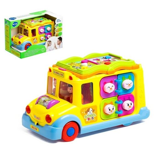 Развивающая игрушка «Автобус», световой и звуковой эффект развивающая игрушка мартышка звуковой эффект