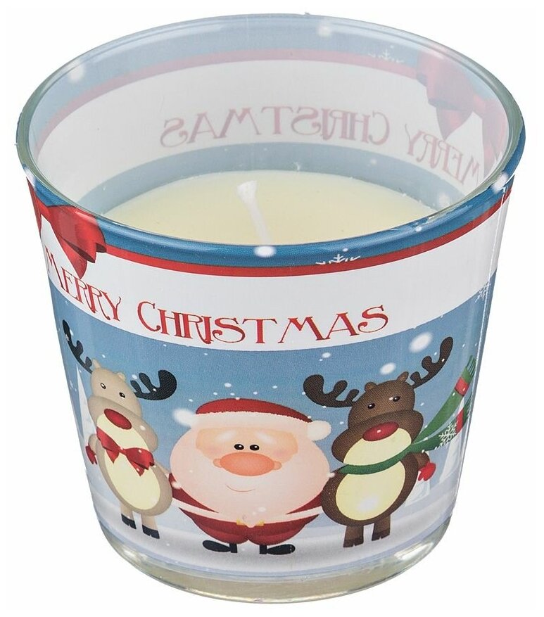 Свеча ароматизированная merry christmas шоколад и апельсин 8 см Adpal (348-463)