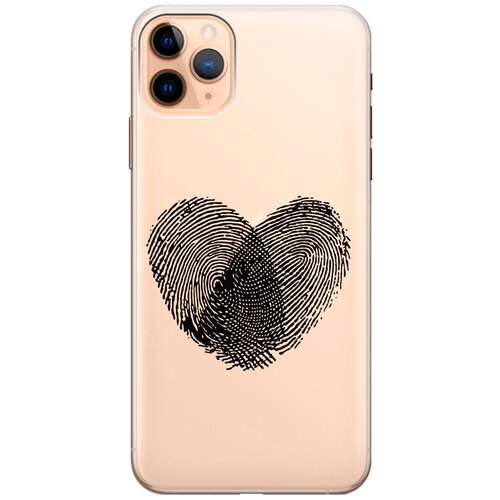 Силиконовый чехол на Apple iPhone 11 Pro Max / Эпл Айфон 11 Про Макс с рисунком Lovely Fingerprints силиконовый чехол на apple iphone 14 эпл айфон 14 с рисунком lovely fingerprints