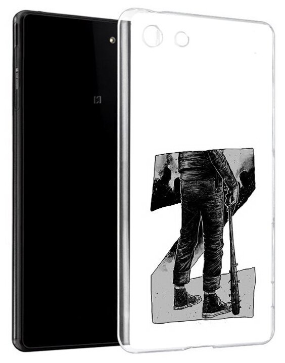 Чехол задняя-панель-накладка-бампер MyPads воин черно белый для Sony Xperia M5 E5603/M5 Dual E5633 противоударный