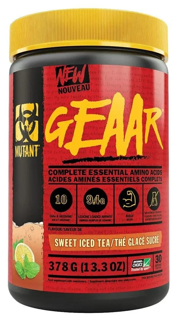 Аминокислотный комплекс Mutant GEAAR 13,3 oz (378 гр) Sweet Iced Tea