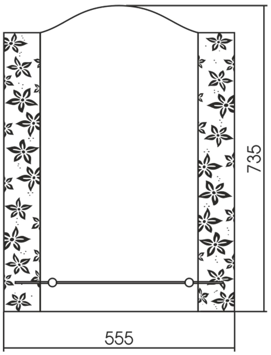 Зеркало MIXLINE "Азалия" 555*735 (ШВ) с полкой - фотография № 2