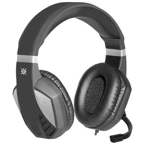 Наушники полноразмерные Defender Zeyrox микрофон игровые кабель 18м цвет чёрный серая вставка 129800₽