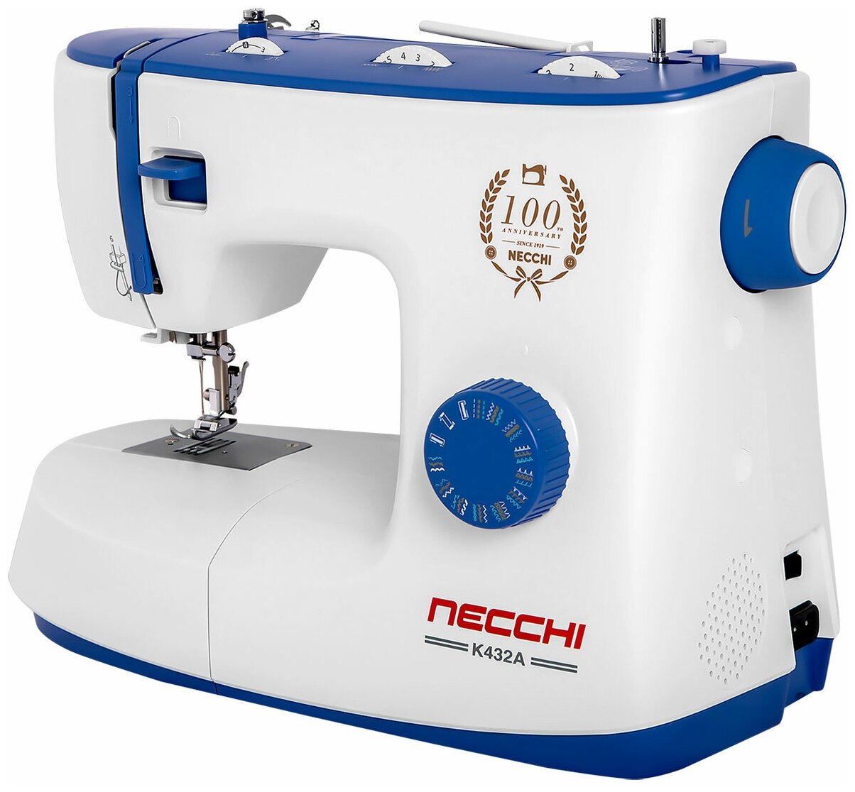 Швейная машина Necchi K432A белый/синий