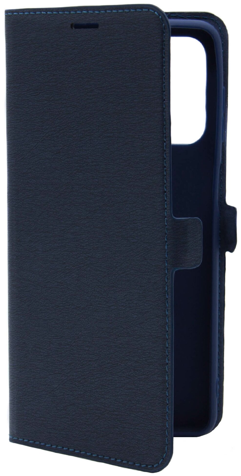 Чехол на Samsung Galaxy A13 4G (Самсунг Галакси А13) (эко кожа) синий с функцией подставки отделением для пластиковых карт и магнитами Brozo