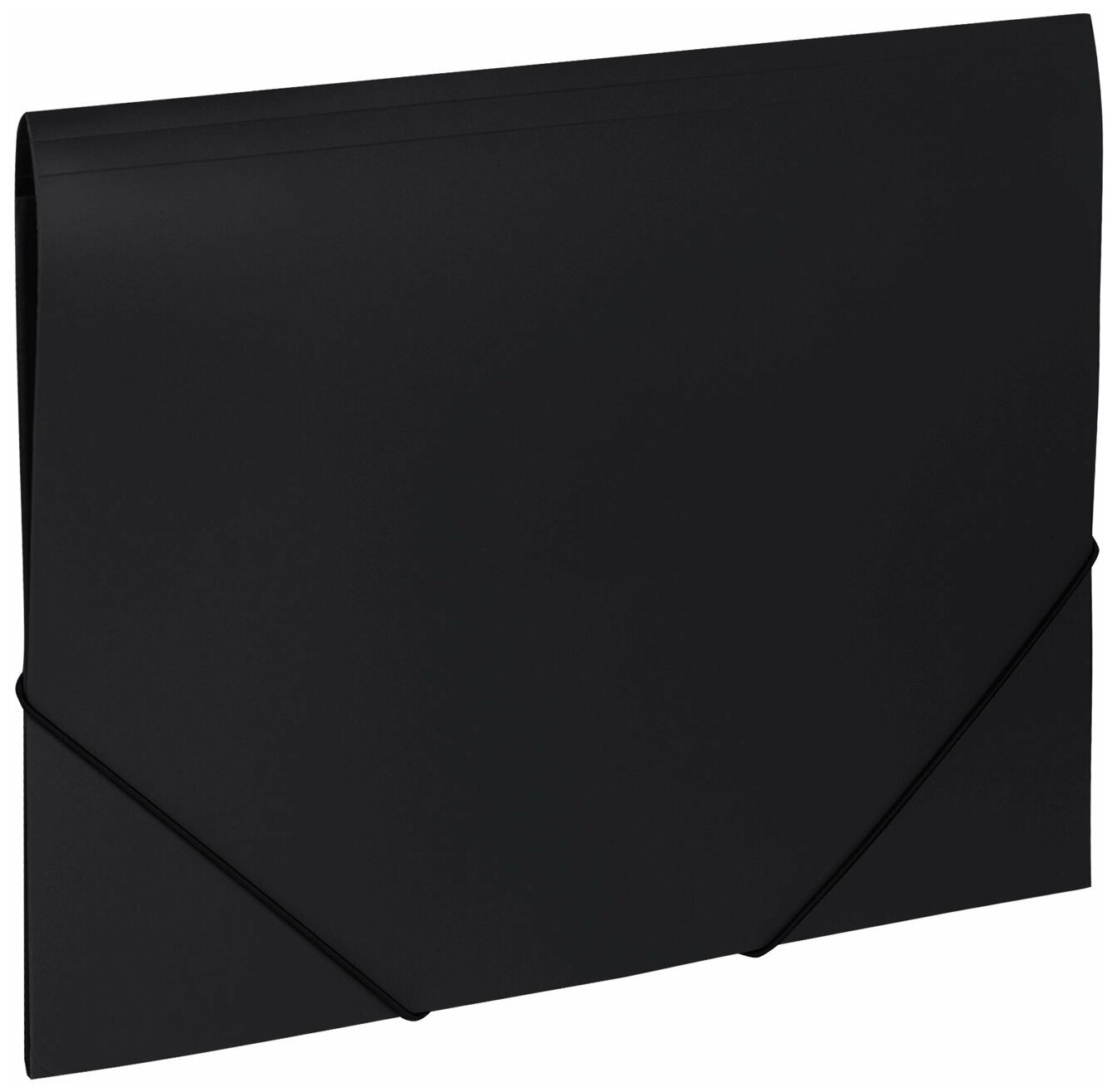Папка на резинках BRAUBERG "Office", черная, до 300 листов, 500 мкм, 227713 - 1 шт.