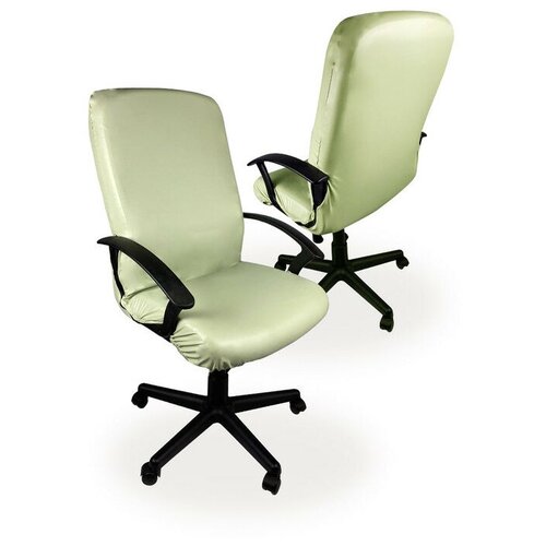 Чехол на мебель для компьютерного кресла гелеос 528Л, размер L, кожа, зеленый чай