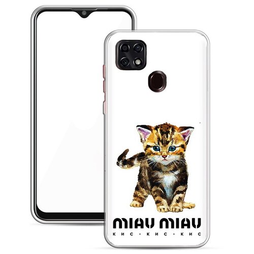 Чехол задняя-панель-накладка-бампер MyPads Бренд miau miau для ZTE Blade V2020 противоударный