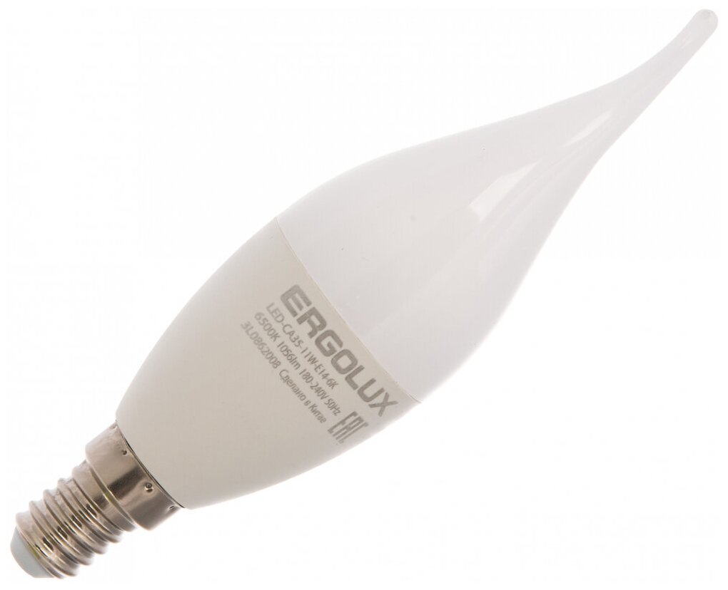 Лампочка Ergolux E14 11W 220V 6500K 1056Lm LED-CA35-11W-E14-6K 14234 - фотография № 5