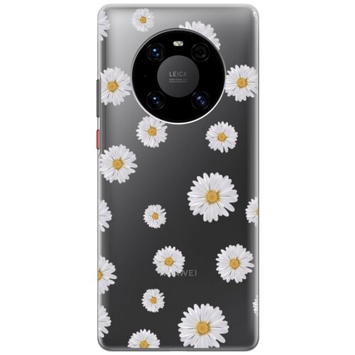 Силиконовый чехол с принтом Camomiles для Huawei Mate 40 Pro / Хуавей Мейт 40 Про силиконовый чехол на huawei mate 40 pro череп для хуавей мейт 40 про