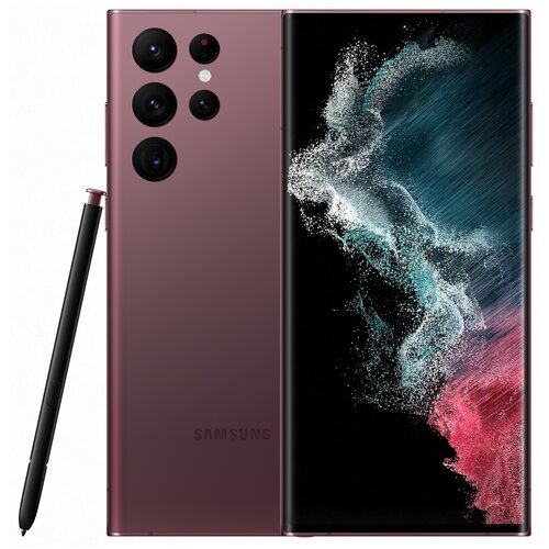 Смартфон Samsung Galaxy S22 Ultra (SM-S908E) 12/512 ГБ, бордовый