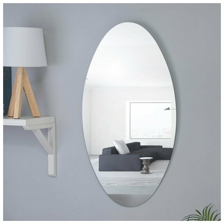 Зеркало, настенное, "Овал", 40х70 см - фотография № 1