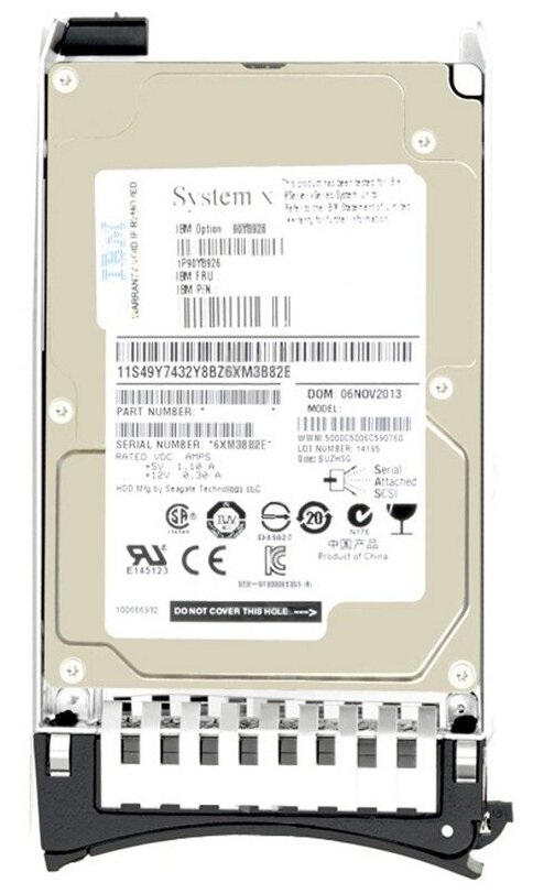 Жесткий диск IBM 500GB 6G SATA 7.2K SFF [81Y3857]