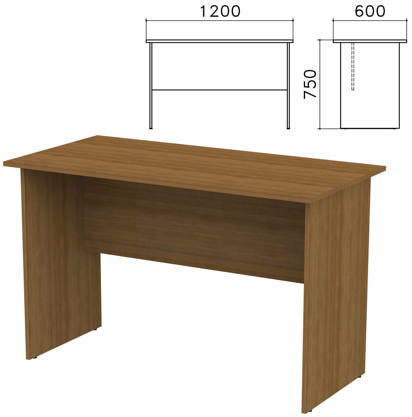 Стол письменный "Канц", 1200х600х750 мм, цвет орех пирамидальный, СК22.9 В комплекте: 1шт.