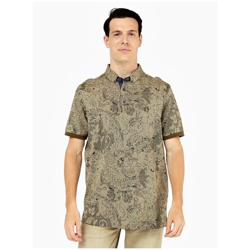 фото Поло с принтом claudio campione ru 58 / eu 56 / 3xl