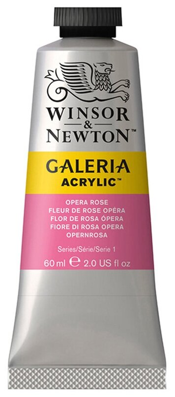 Краска акриловая художественная Winsor&Newton "Galeria", 60мл, туба, розовый Опера
