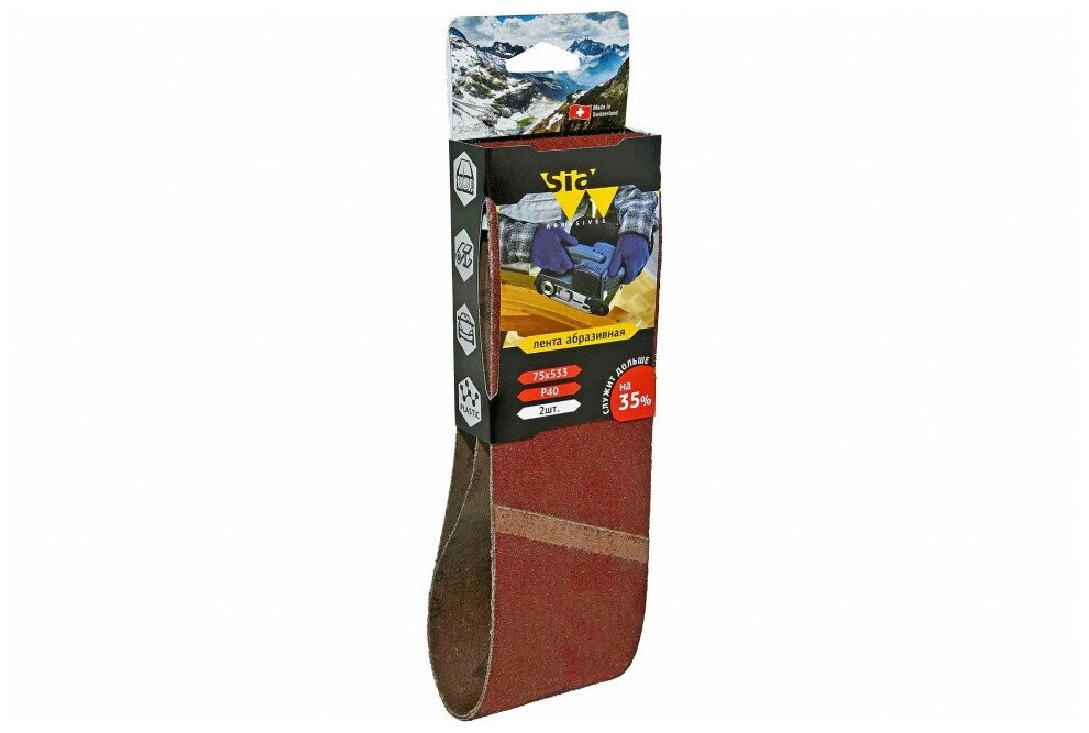 Sia Abrasives siawood 2920 Шлифовальная лента бесконечная размер 75мм. х 533мм P40