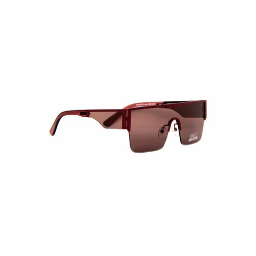 фото Солнцезащитные очки furlux, прямоугольные, оправа: металл, с защитой от уф, бордовый