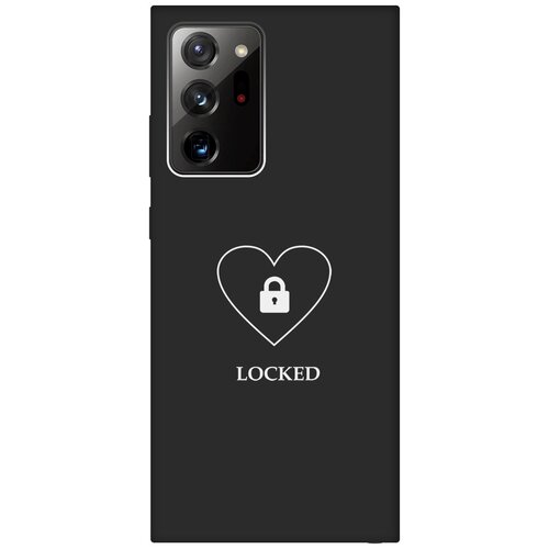 Матовый чехол Locked W для Samsung Galaxy Note 20 Ultra / Самсунг Ноут 20 ультра с 3D эффектом черный матовый чехол lovely fingerprints w для samsung galaxy note 20 ultra самсунг ноут 20 ультра с 3d эффектом черный