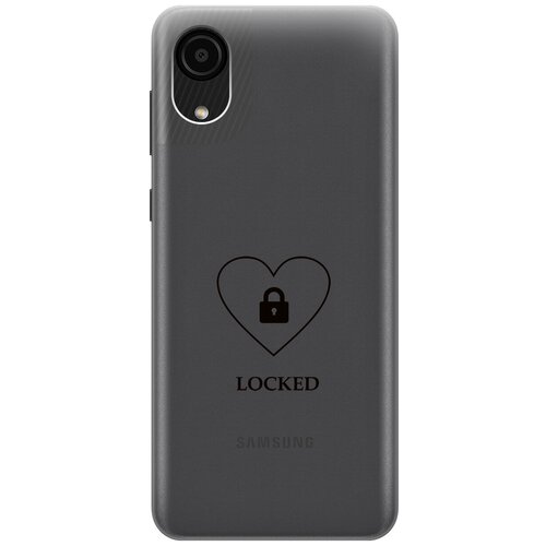 Силиконовый чехол с принтом Locked для Samsung Galaxy A03 Core / Самсунг А03 Кор