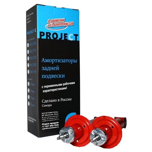 Амортизаторы задней подвески «PROJECT C» 1119 KALINA c занижением -70 мм
