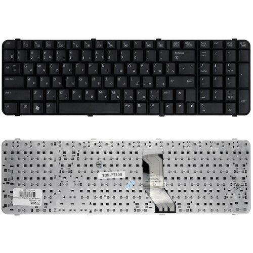 Клавиатура для ноутбука HP Compaq 6830 6830s Series Плоский Enter Черная без рамки PN 490327-251 1220₽