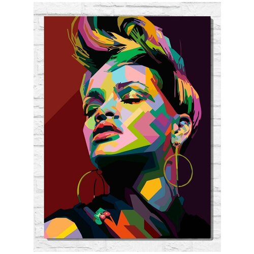 Картина по номерам на холсте Музыка (Рианна, Rihanna, абстракция, поп арт) - 9048 В 30x40 картина по номерам на холсте rihanna 227 30x40