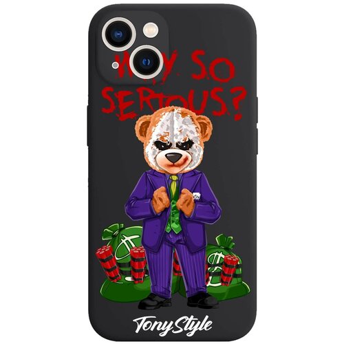 Черный силиконовый чехол для iPhone 13 Tony Style Why so serious