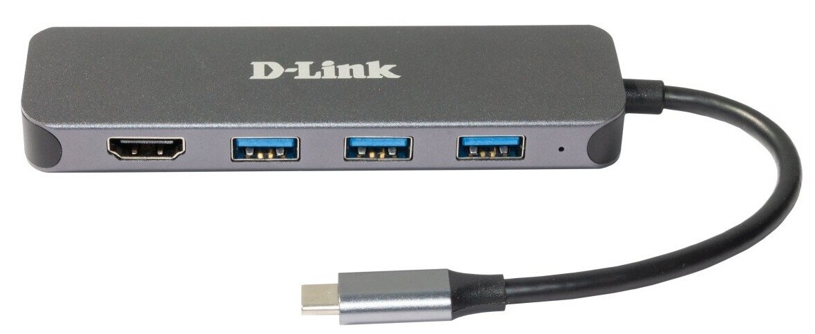 Док-станция D-Link DUB-2333/A1A с разъемом USB Type-C 3 портами USB 3.0 1 портом USB Type-C/PD 3.0 и 1 портом HDMI