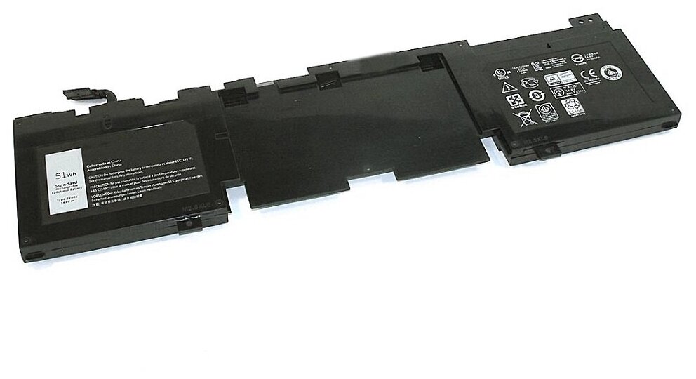 Аккумуляторная батарея для ноутбука Dell Alienware 13 R1 14.8V 51Wh 2P9KD
