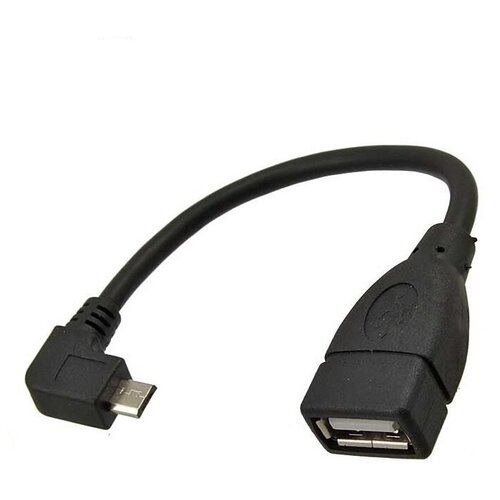 Кабель переходник micro USB штекер угловой-гнездо USB